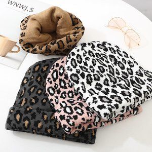 Luxury Winter Fashion Leopard Beanie Hat